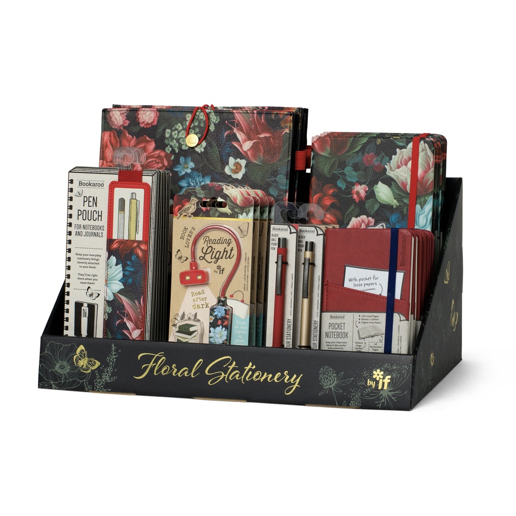 BOOKAROO DARK FLORAL DISPLAY EMPTY 