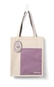 BOOKAROO TOTE BAG - AUBERGINE & CREAM 