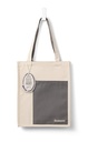 BOOKAROO TOTE BAG - CHARCOAL & CREAM 