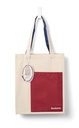 BOOKAROO TOTE BAG - DARK RED & NAVY 