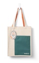 BOOKAROO TOTE BAG - TEAL & ORANGE 