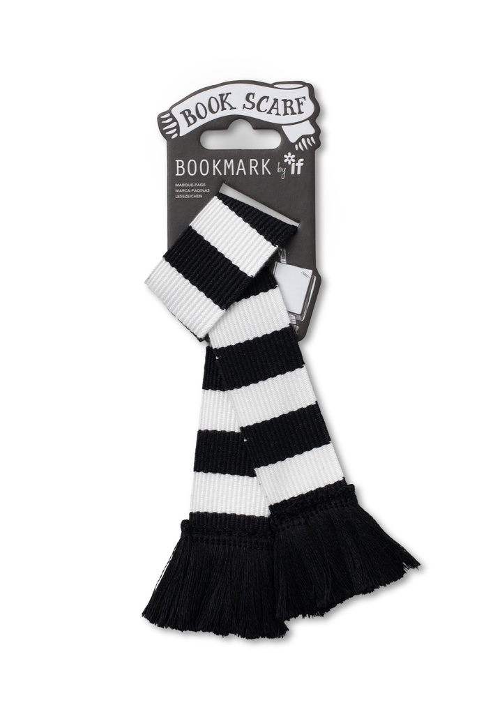 BOOK SCARF BLACK & WHITE 