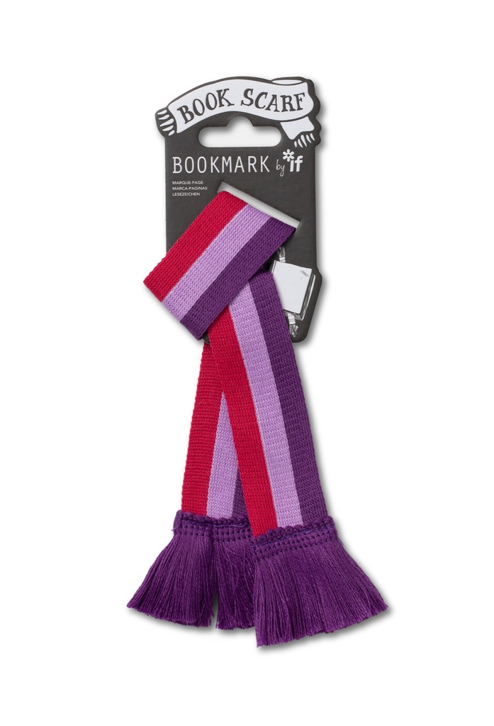 BOOK SCARF PINK & PURPLE 