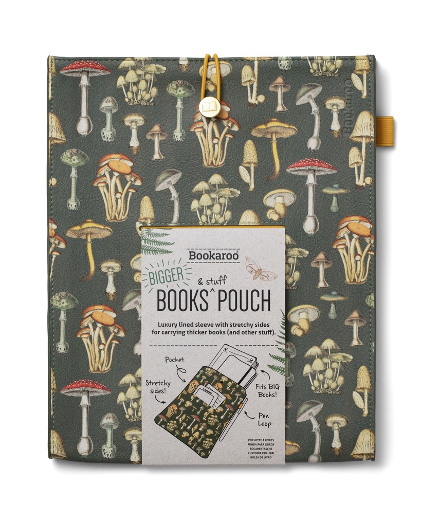 BOOKS & STUFF POUCH- BOTANICAL MUSHROOM 