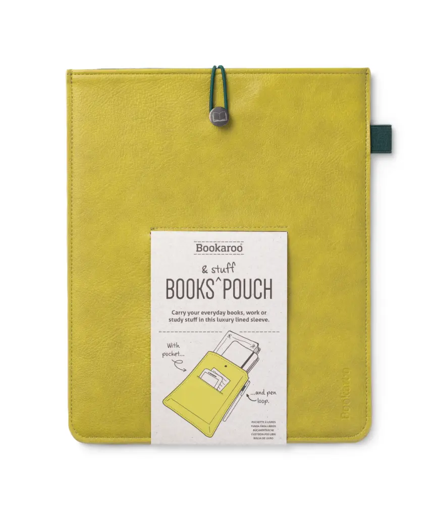 BOOKS & STUFF POUCH- CHARTREUSE 