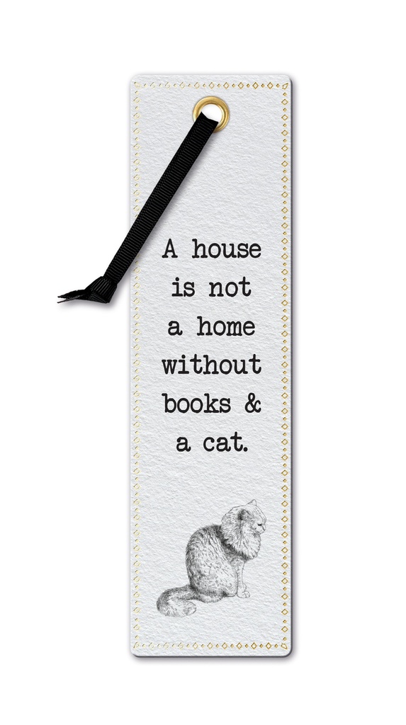 LITERARY BOOKMARKS BOOKS & A CAT 