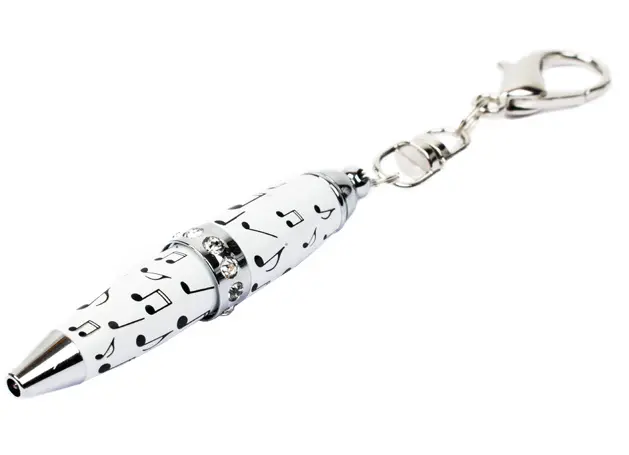 MINI PEN BLANCO NOTAS MUSICALES 