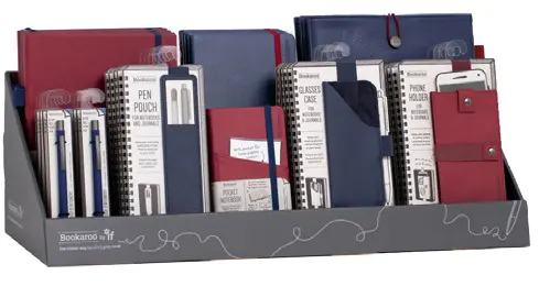 NOTEBOOK, PEN AND ACCESORIES DARK RED & NAVY IMPL 