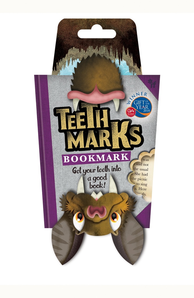 TEETHMARKS BOOKMARK BAT 