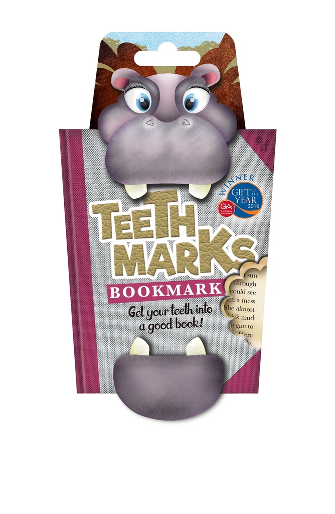 TEETHMARKS BOOKMARK HIPPO 