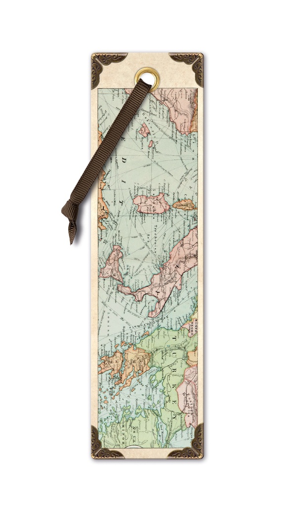 VINTAGE BOOKMARKS MAP 
