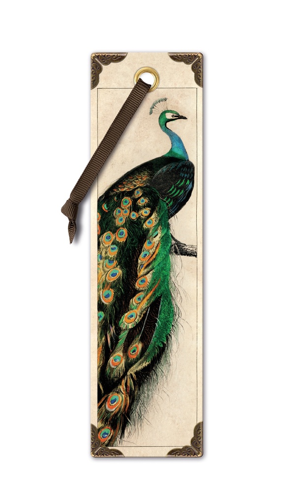 VINTAGE BOOKMARKS PEACOCK 
