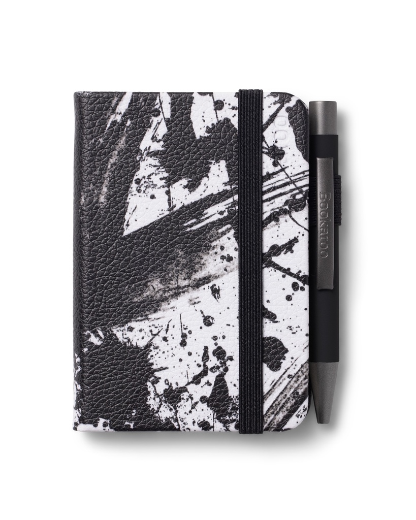 Bookaroo - A7 Baby Notebook & Pen - Black & White - Splatter