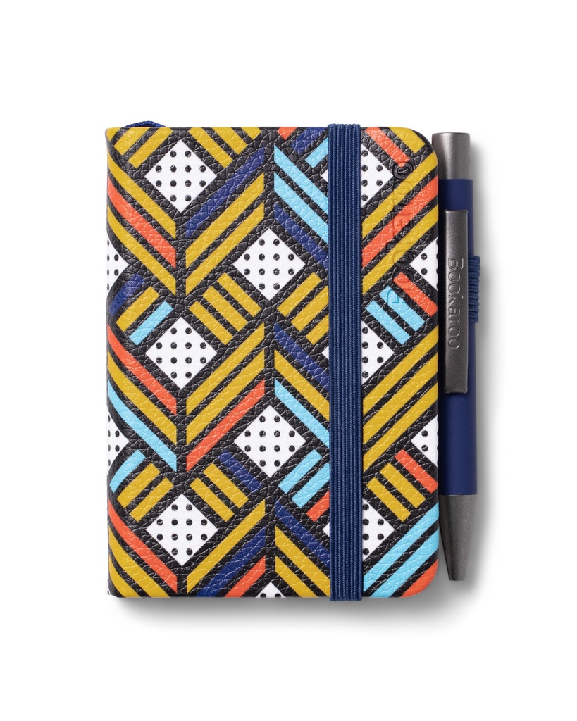 Bookaroo - A7 Baby Notebook & Pen - Navy & Yellow - Geo