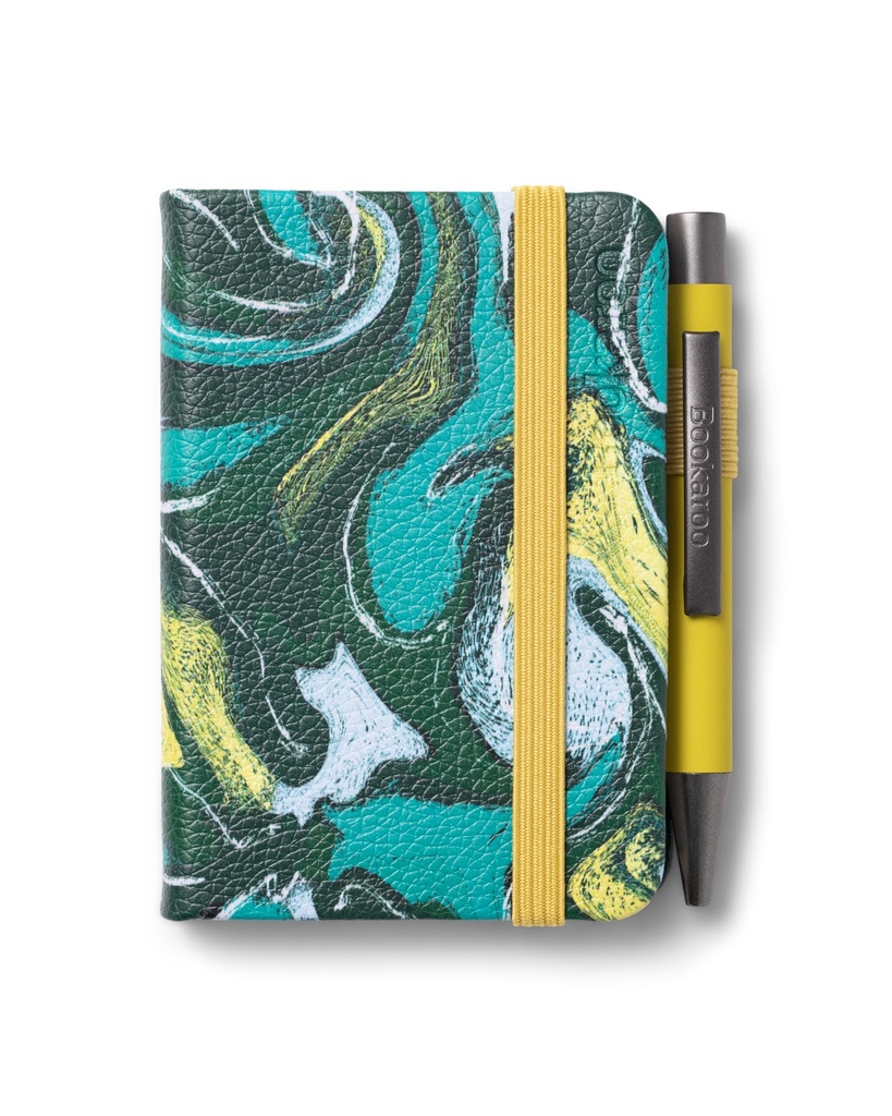 Bookaroo - A7 Baby Notebook & Pen - Forest & Chart - Marble