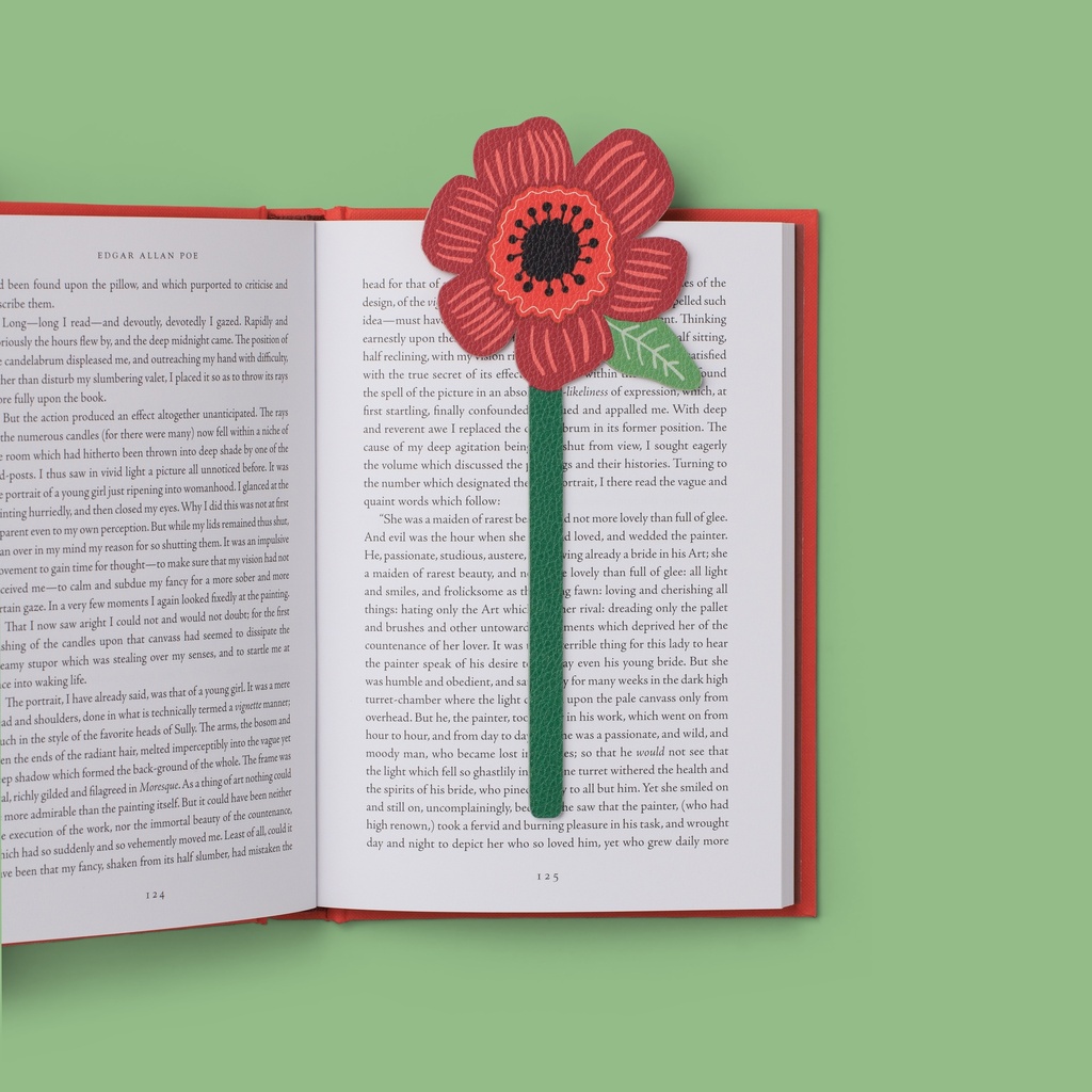 Flower Bookmarks - Poppy