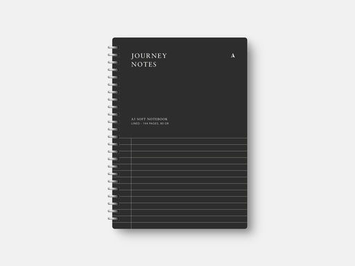 [SW82862] A5 SOFT SPIRAL NOTEBOOK - GRAPHITE 