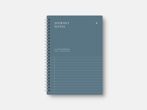 [SW82855] A5 SOFT SPIRAL NOTEBOOK - TEAL BLUE 