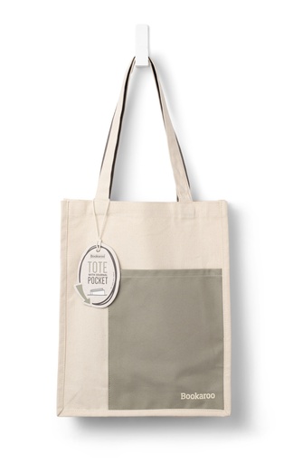 [IF38035] BOOKAROO TOTE BAG - FERN & CREAM 