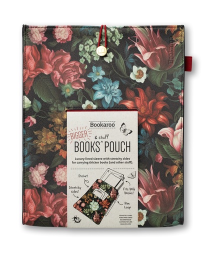 [BSP013] BOOKS & STUFF POUCH- DARK FLORAL 