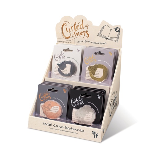 [CUC000] CURLED UP CORNERS BOOKMARKS (24 UNITS) 