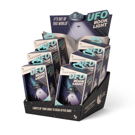 [IF39600D] EXPOSITOR UFO BOOK LIGHT 6 UNITS-EMPTY 