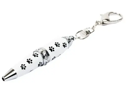 [MP012] MINI PEN BLANCO-NEGRO HUELLAS PERRO 