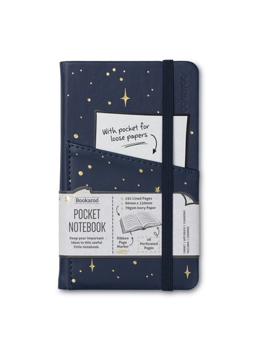 [NBJP004] NOTEBOOK POCKET A6 JOURNAL MOON & STARS 