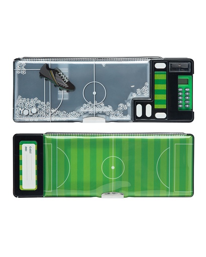 [Y121278-165-1] PENCIL CASE RETRO FOOTBALL FIELD 