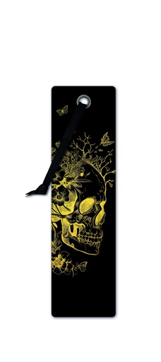 [IF16105] QUIRKY BOOKMARKS - GOLD SKULL 