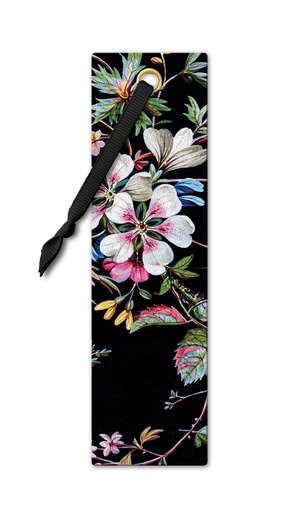 [VAB002] V&A BOOKMARK BLACK FLORAL 