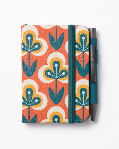 [IF38213] Bookaroo - A7 Baby Notebook & Pen - Teal & Orange - Retro